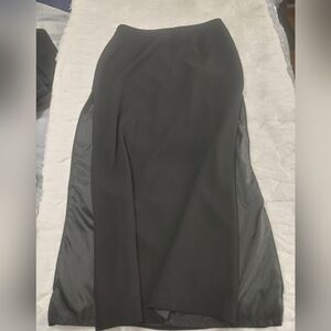 Tribal Black Dual Zipper Side Slit Skirt Sz 8